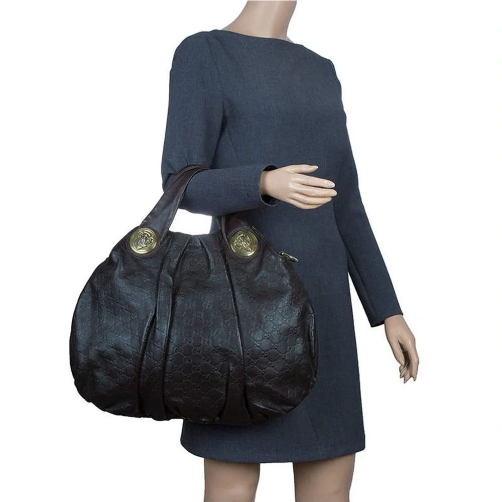 Gucci Hysteria hobo bag in brown leather with gold-tone hardware accents - Picture 3 of 6